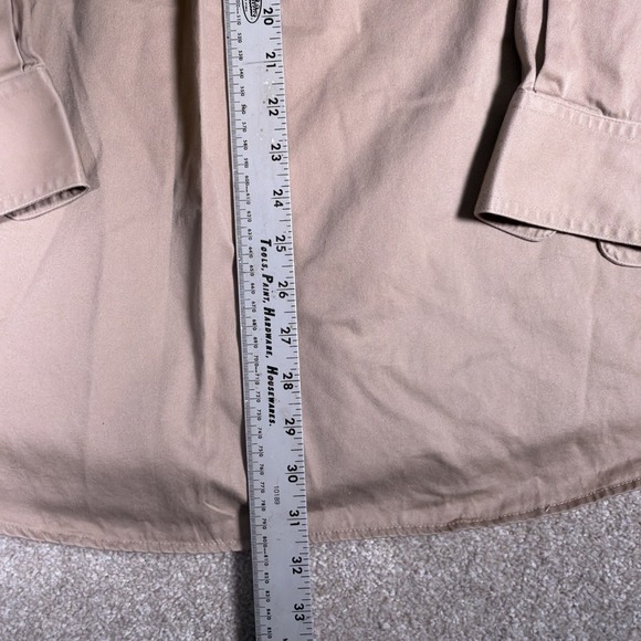 Ariat Long Sleeve Button Up Shirt Mens 2XL Tan Cotton Cowboy Western - Picture 7 of 8